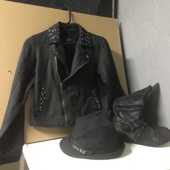 Justice Other - Girls Justice Lot (Jacket & Boots) w/Disney Hat